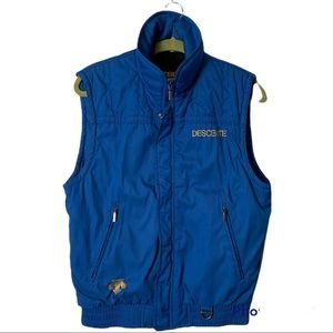 Descente 90s Vintage Blue Japanese Brand Ski Vest Size Small